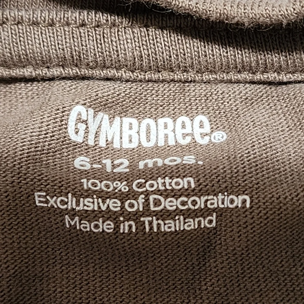 Gymboree Brown short sleeve Tee with Tiger Face Size 6-12 Mo